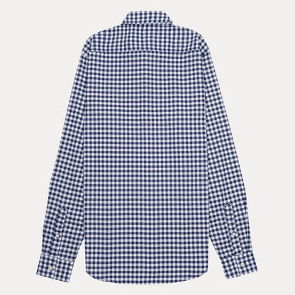 Lacoste Slim Fit Gingham Delight Shirt in Nautical Navy & White