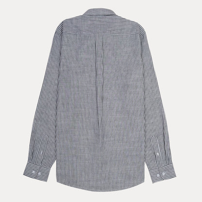 Polo Ralph Lauren Classic Fit Striped Linen Elegance Shirt in Midnight Stripe