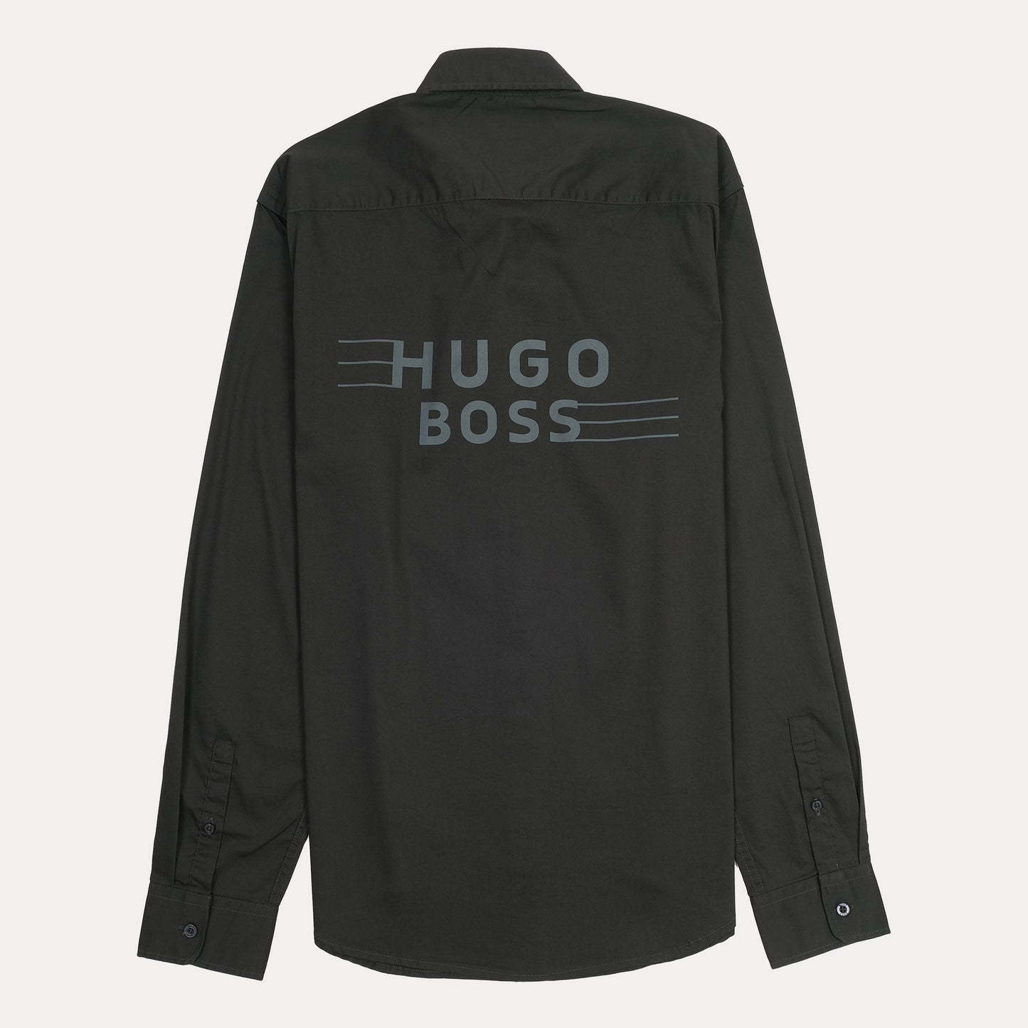 BOSS Midnight Onyx Eco-Conscious Slim Fit Long Sleeve Button-Up Shirt