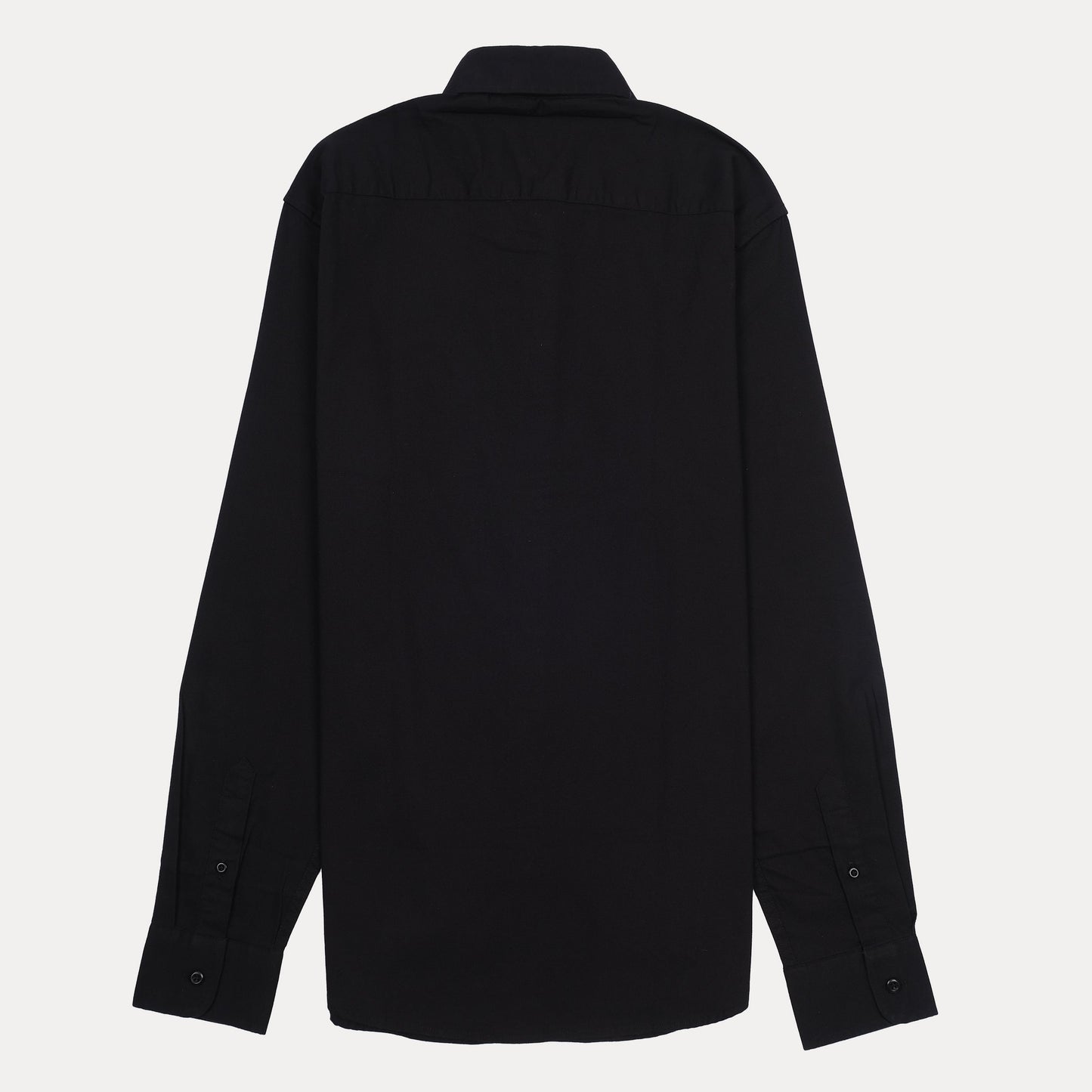 BURBERRY Black Embroidered Logo Button-Up Shirt
