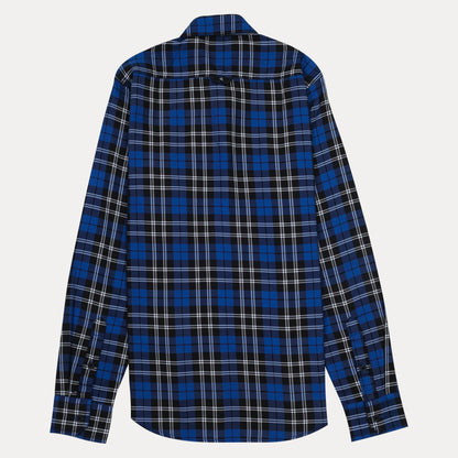 Calvin Klein Men's Blue Plaid Long Sleeve Shirt