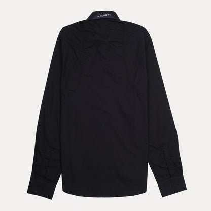 Hackett Aston Martin AMR Long Sleeve Shirt in Midnight Obsidian