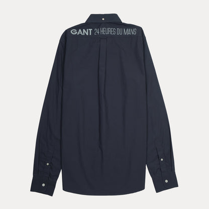 GANT Classic Slim Fit Shirt in Midnight Blue with Le Mans Flair
