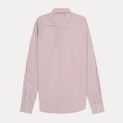 TOMMY HILFIGER Crimson Mosaic Modern Fit Long Sleeve Button-Up Shirt