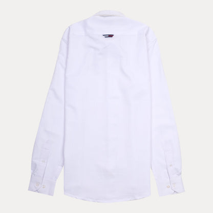 TOMMY JEANS Crisp Cotton Classic White Button-Up Shirt