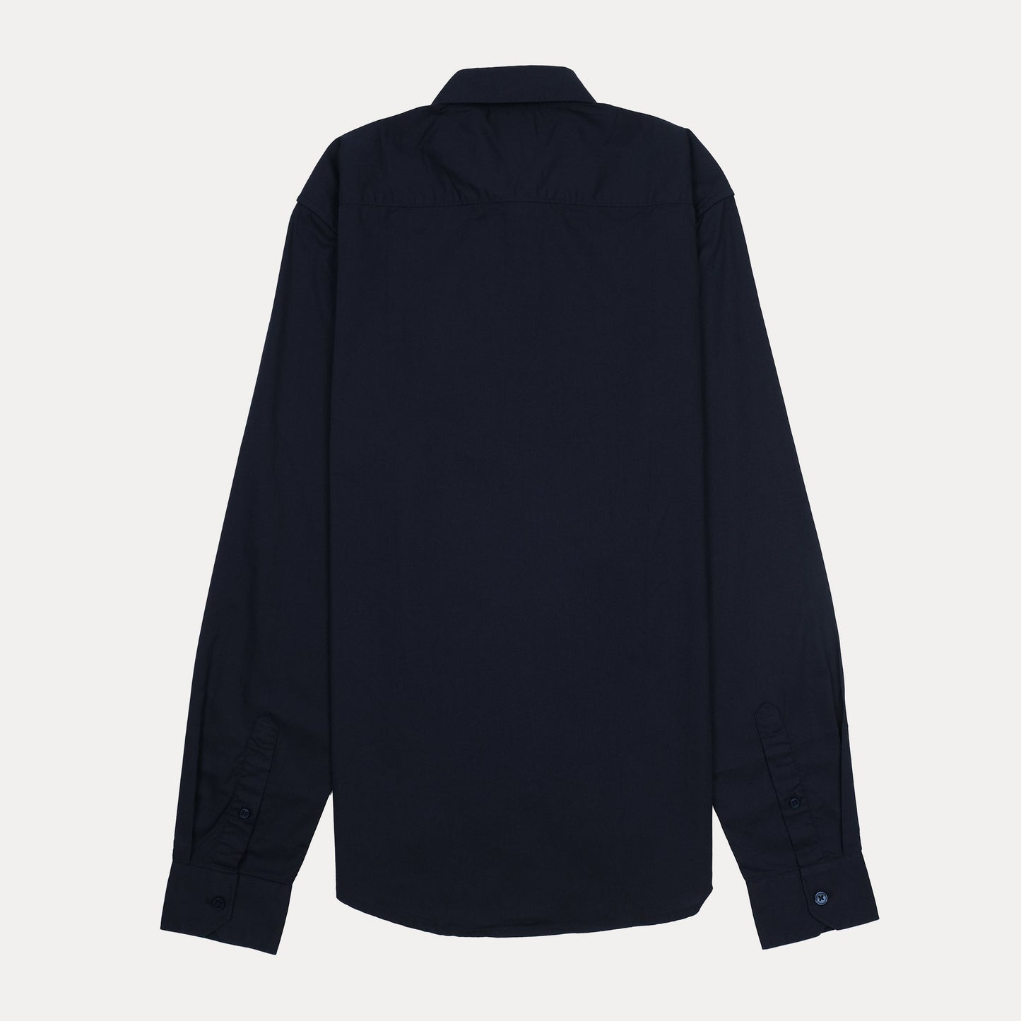 Armani Exchange Slim Fit Navy Button-Up Shirt with Embroidered Detail