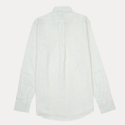 [Mélange Slub Linen] GANT Elegant Melange Striped Shirt in Whispering White