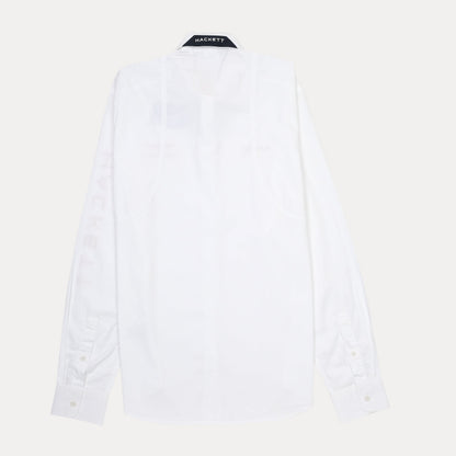 HACKETT Elegant White Cotton Shirt with Aston Martin Accents