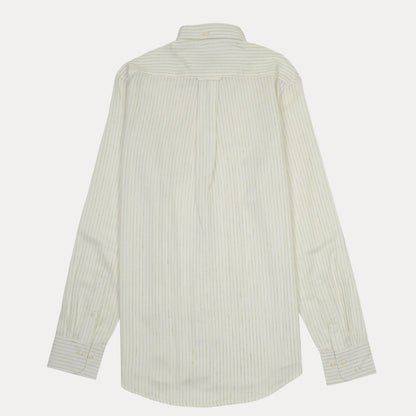 [Mélange Slub Linen] GANT Melange Striped Elegance Shirt in Creamy Whisper