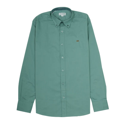 Lacoste Slim Fit Elegant Teal Button-Up Shirt