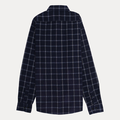 Calvin Klein Cozy Checkered Flannel Shirt in Midnight Plaid
