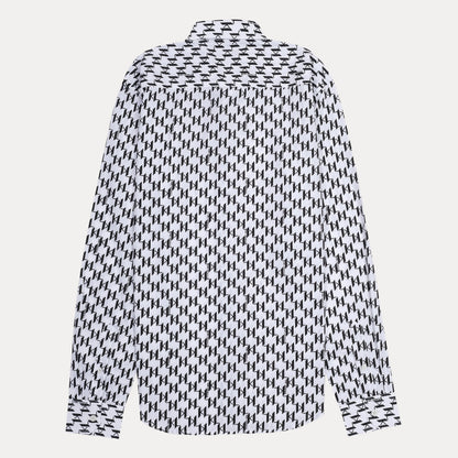 Karl Lagerfeld Chic Monochrome Patterned Shirt