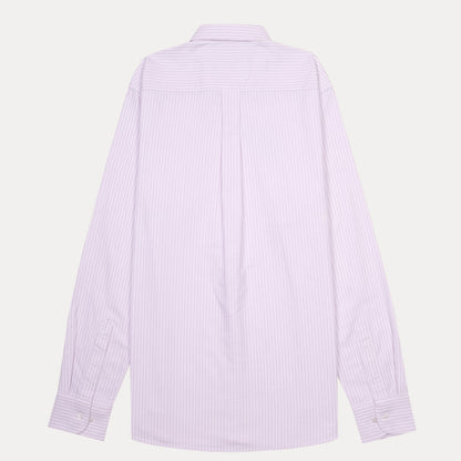 Lacoste Elegant Lilac Striped Button-Up Shirt