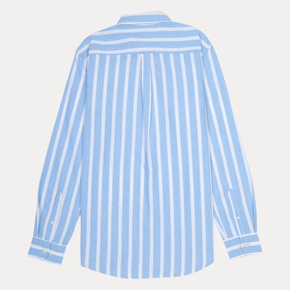 Polo Ralph Lauren Custom Fit Striped Elegance Shirt in Sky Blue