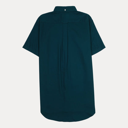 GANT Effortlessly Elegant Short-Sleeve Shirt in Deep Teal