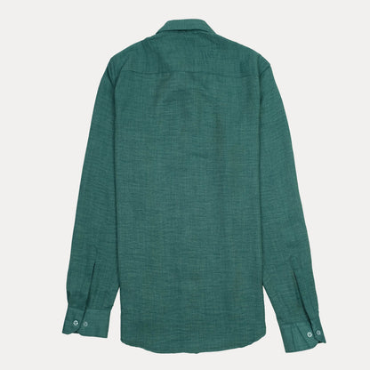 CALVIN KLEIN JEANS Slim Fit Textured Button-Up Shirt in Teal