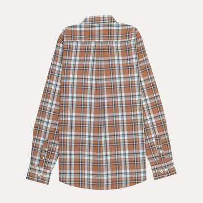 U.S. Polo Assn. Premium Cotton Tailored Fit Plaid Shirt in Rustic Copper