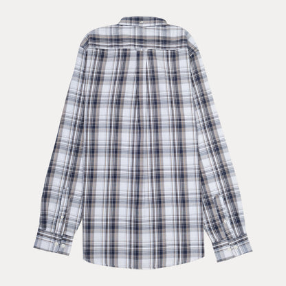 GANT Timeless Tartan Button-Up Shirt in Nautical Navy & Cloud White