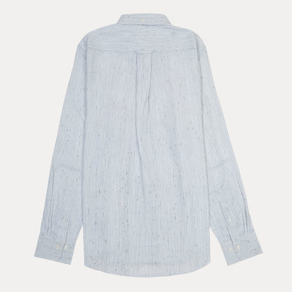 [Mélange Slub Linen] GANT Melange Striped Elegance Shirt in Soft Sky