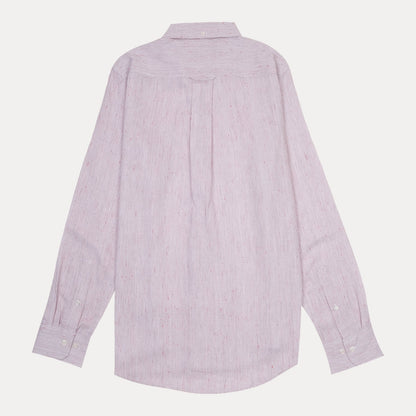 [Mélange Slub Linen] GANT Melange Stripe Shirt in Blushing Petal