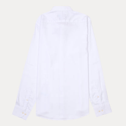 HACKETT London Crisp Cotton Slim Fit Shirt in Pristine White