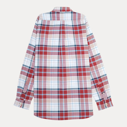 Polo Ralph Lauren Custom Fit Plaid Shirt in Rustic Crimson & Sky Blue