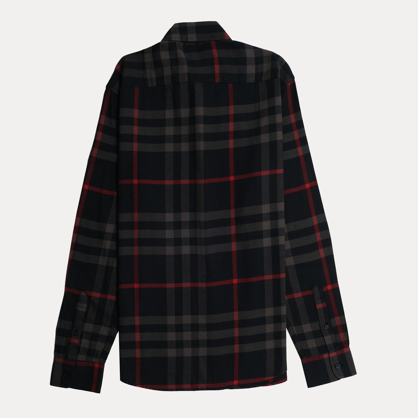BURBERRY Ember Charcoal Tailored Fit Long Sleeve Flannel Shirt