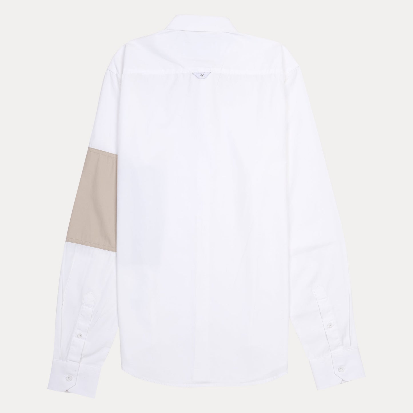 Calvin Klein Jeans Elegant White & Beige Contrast Shirt