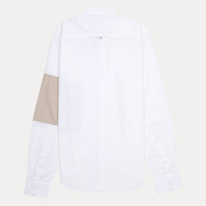 Calvin Klein Jeans Elegant White & Beige Contrast Shirt