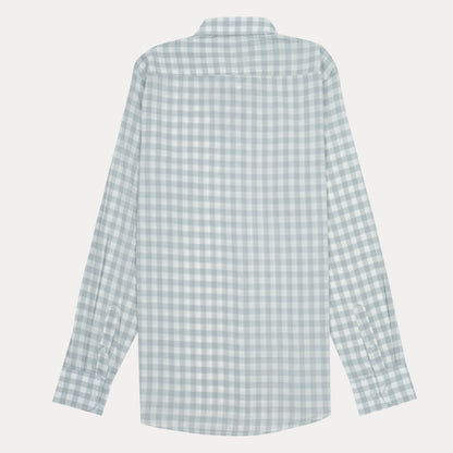 HACKETT Earthy Elegance Slim Fit Gingham Shirt in Misty Grey
