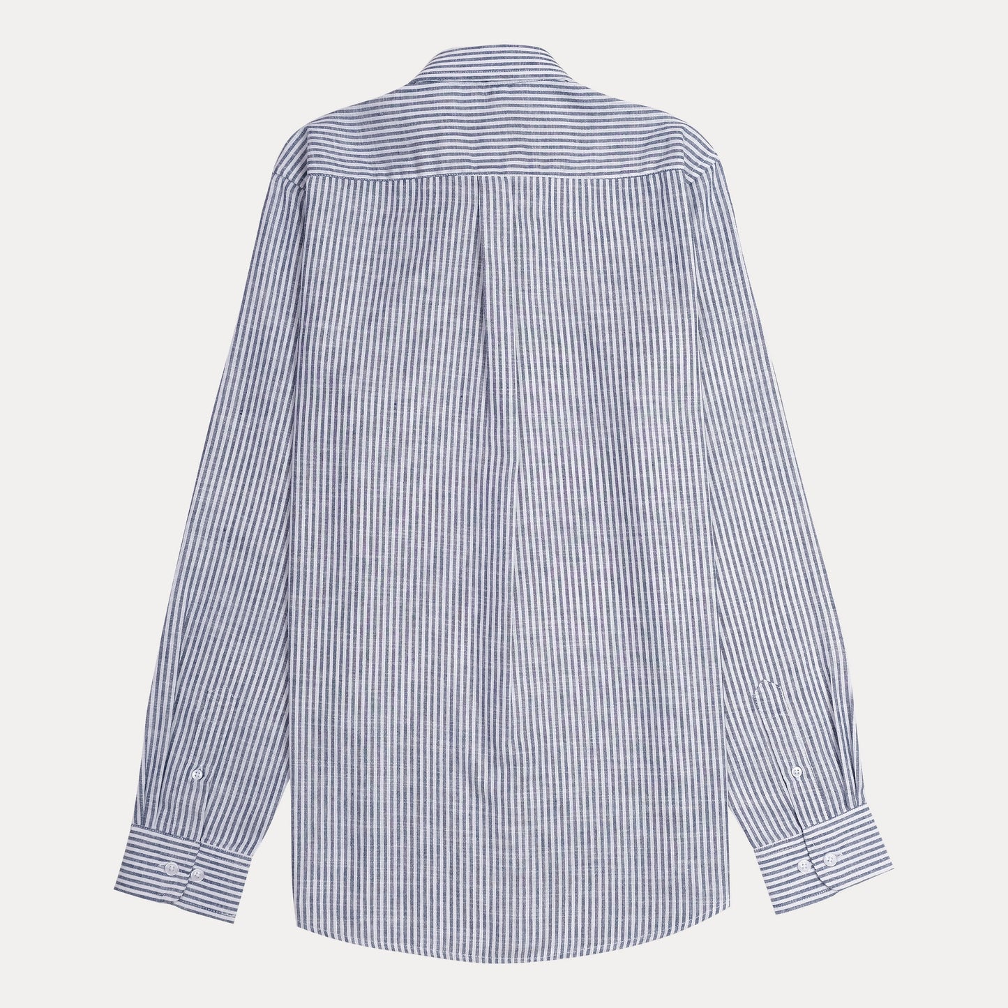 Polo Ralph Lauren Classic Fit Striped Linen Shirt in Nautical Blue