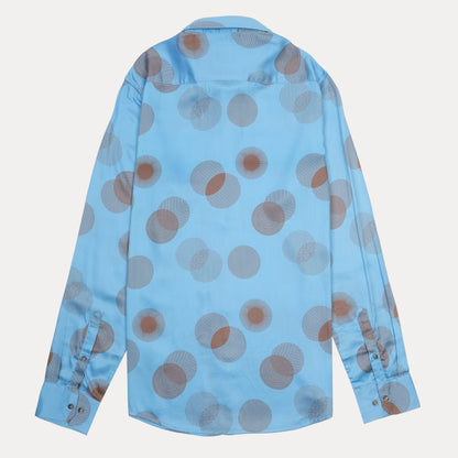 RARE RABBIT Whimsical Waves Long Sleeve Shirt in Sky Blue