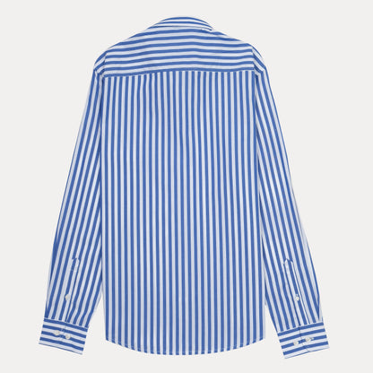 Tommy Hilfiger Striped Elegance Organic Cotton Shirt in Sky Blue & Crisp White