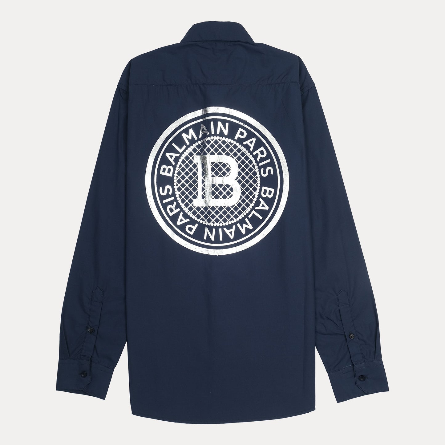 BALMAIN Opulent Azure Classic Fit Long Sleeve Shirt