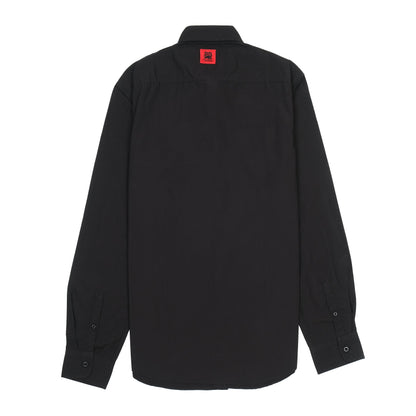 Hugo Boldly Striped Button-Up Shirt in Midnight Black