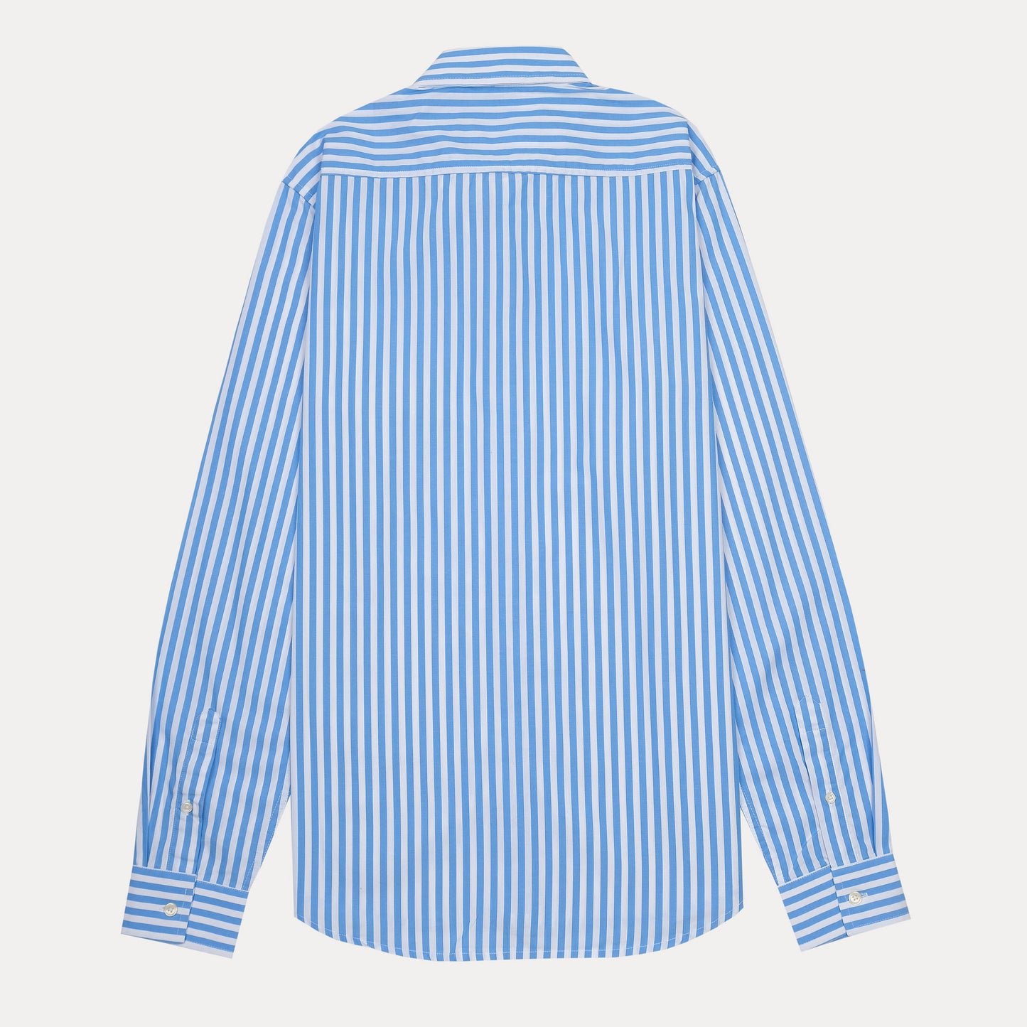 Lacoste Striped Elegance Cotton Shirt in Sky Blue