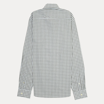 HACKETT London Gingham Elegance Slim Fit Shirt in Misty Grey