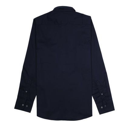 Armani Exchange Elegant Midnight Blue Button-Up Shirt