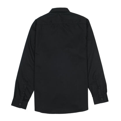 Versace Jeans Couture Elegant Midnight Black Button-Up Shirt