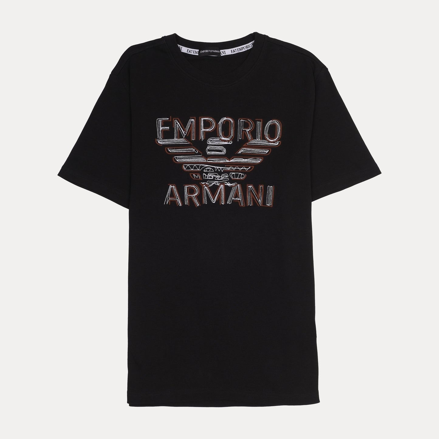 EMPORIO ARMANI Ember Noir Relaxed Fit Short Sleeve Graphic T-Shirt