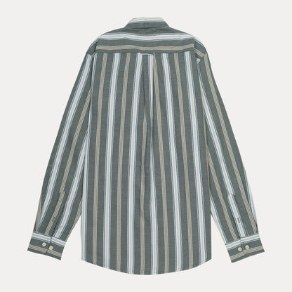 GANT Striped Elegance Tech Prep Shirt in Forest Whisper