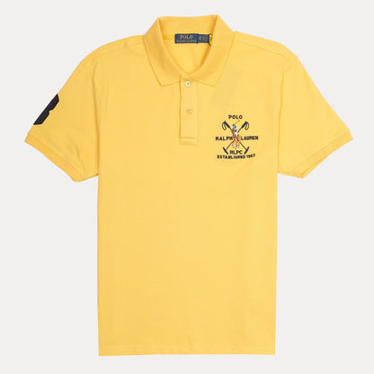POLO RALPH LAUREN Opulent Marigold Classic Fit Short Sleeve Piqu������ Polo Shirt