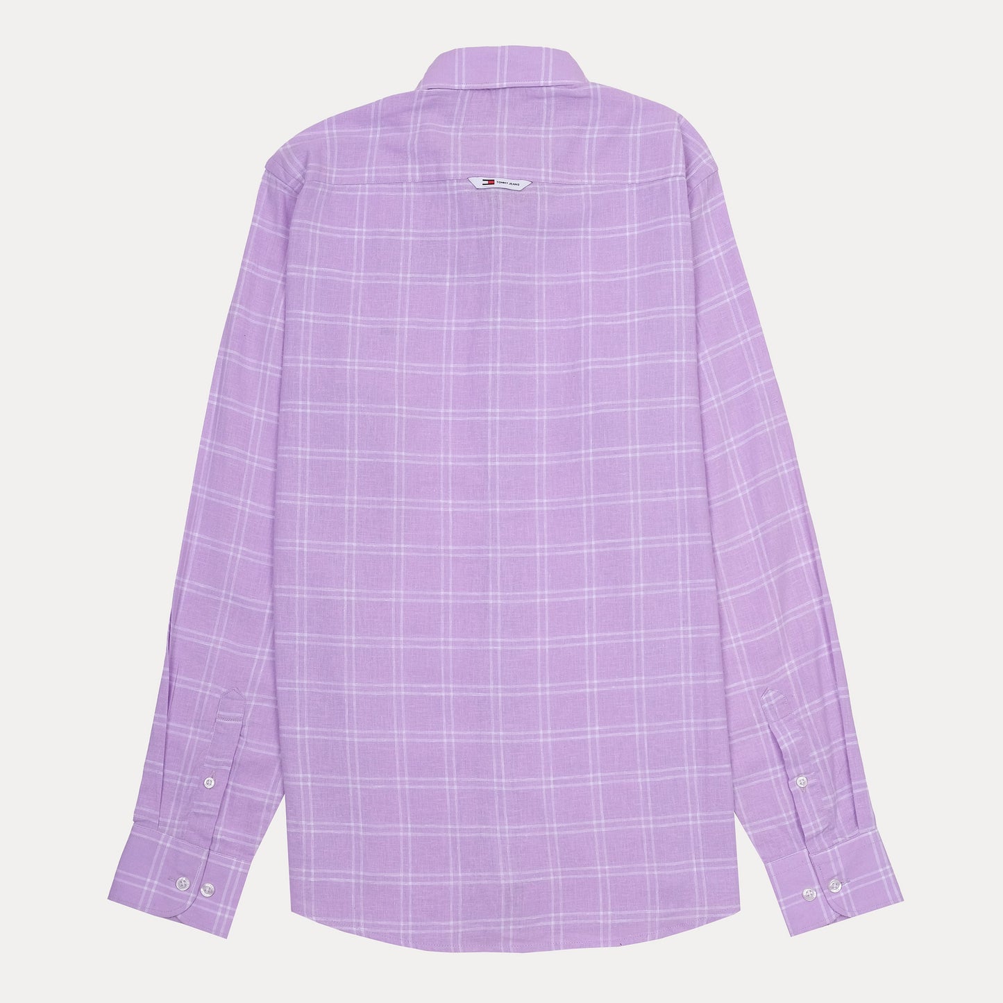Tommy Jeans Linen Effervescent Lilac Plaid Button-Up Shirt