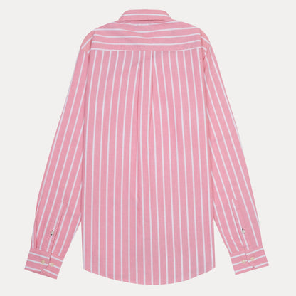 U.S. Polo Assn. Tailored Fit Striped Shirt in Blush Pink Delight