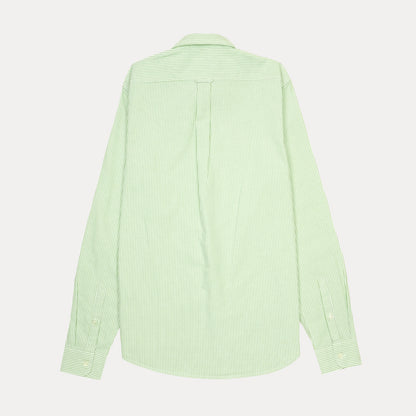 Lacoste Striped Pique Shirt in Fresh Mint Green