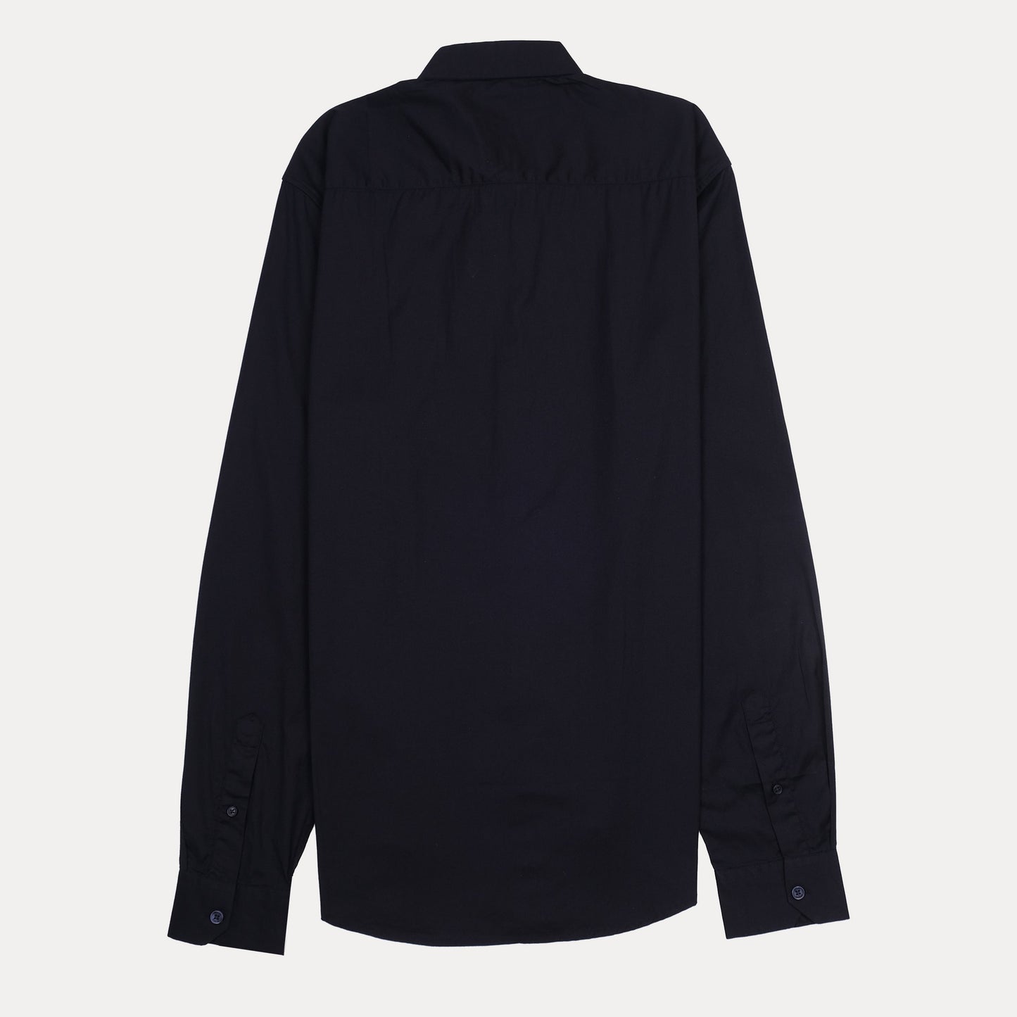 AJ Classic Fit Long Sleeve Button-Up Shirt in Navy Blue