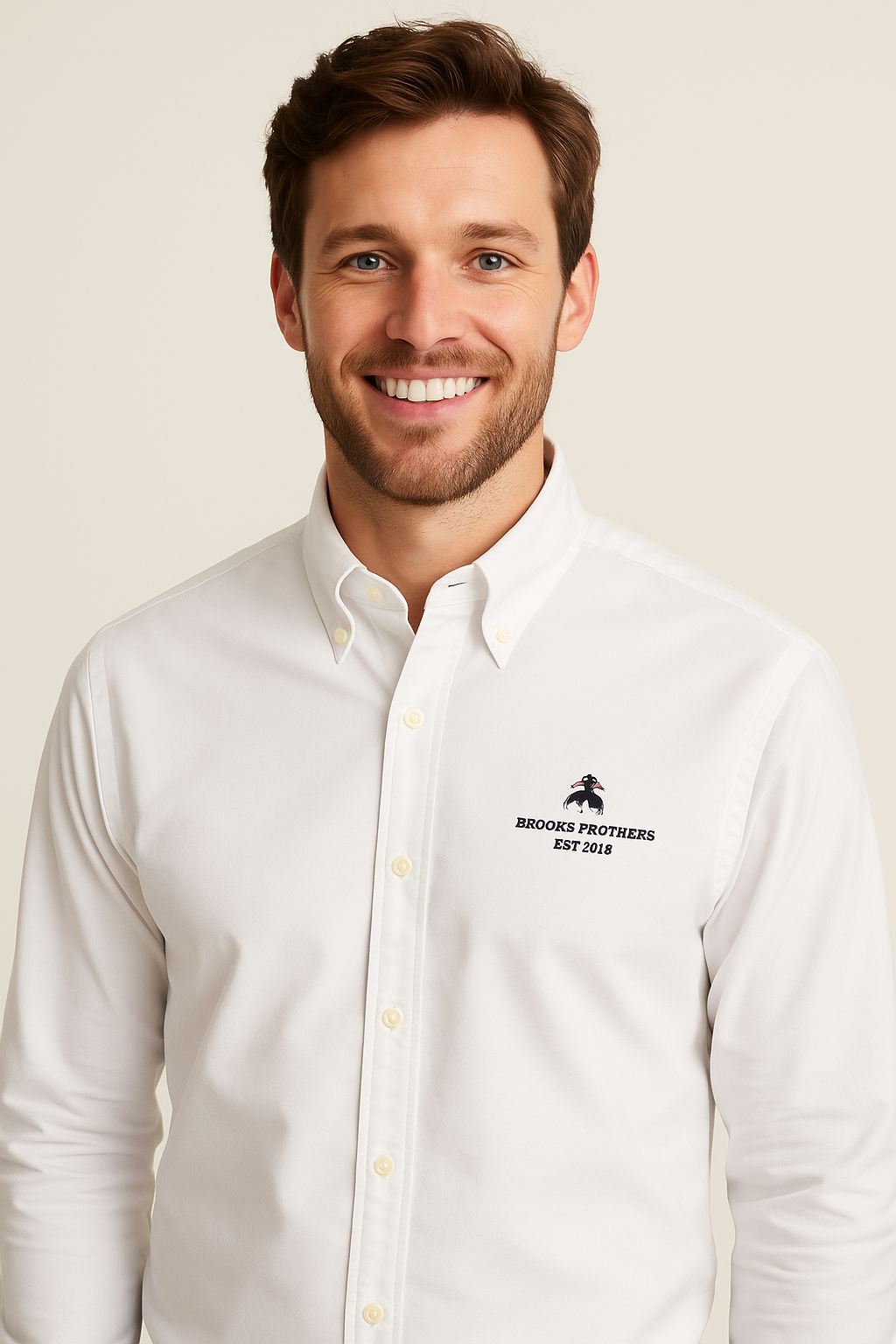 BROOKS BROTHERS Seraphic Pearl Classic Fit Long Sleeve Oxford Shirt