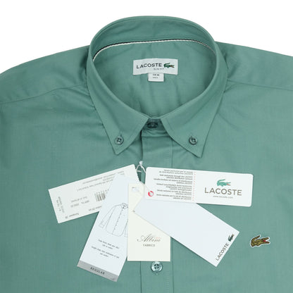 Lacoste Slim Fit Elegant Teal Button-Up Shirt