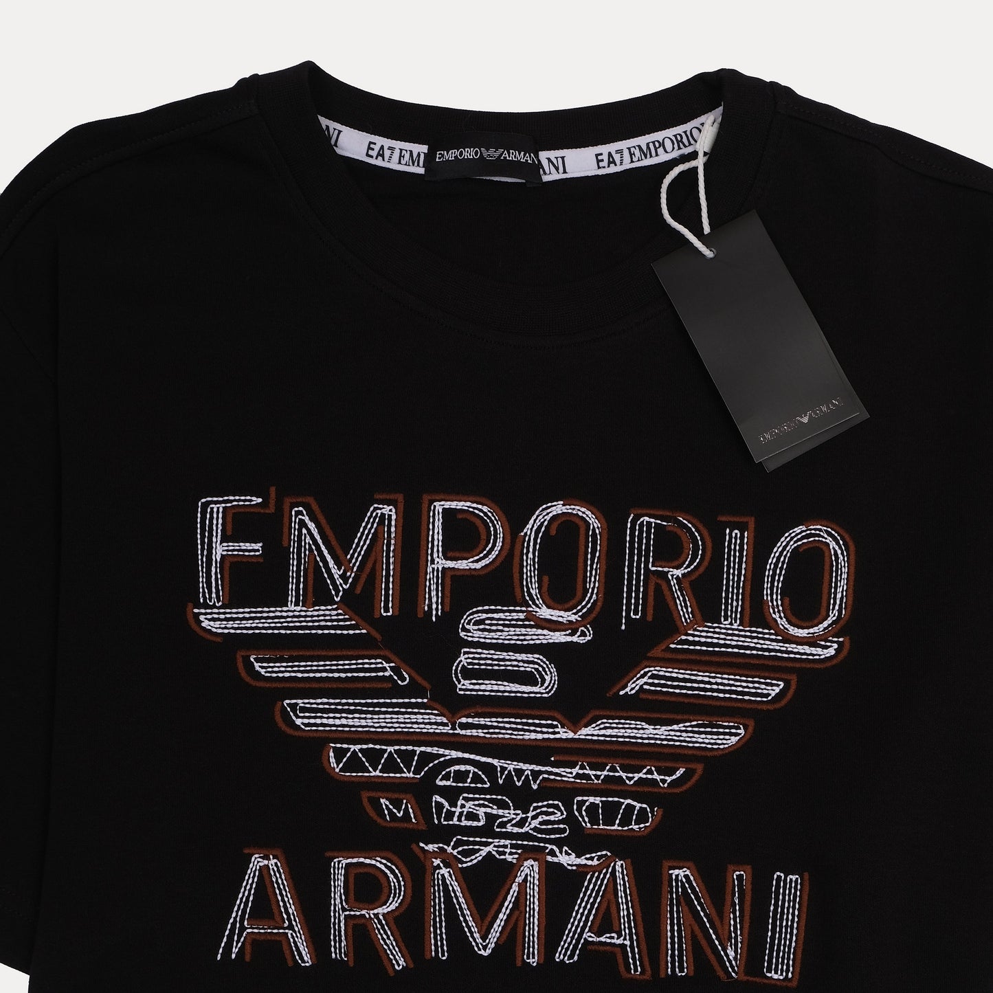 EMPORIO ARMANI Ember Noir Relaxed Fit Short Sleeve Graphic T-Shirt