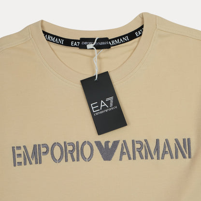 EMPORIO ARMANI Silken Buttercream Relaxed Fit Short Sleeve T-Shirt